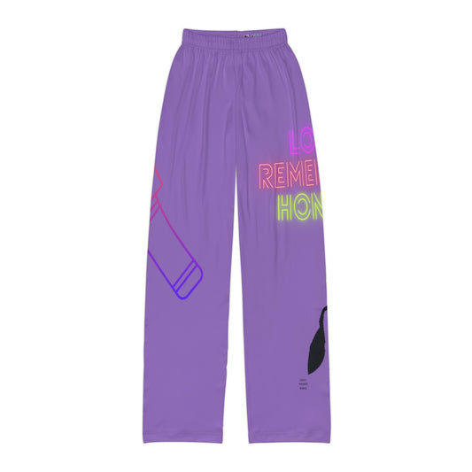 Kids Pajama Pants: Music Lite Purple