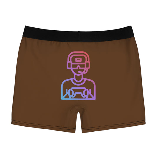 Men's Boxer Briefs: Gaming Brown