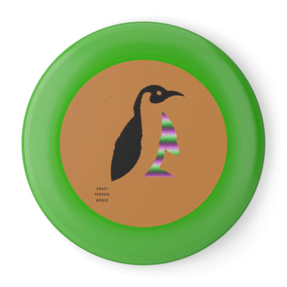 Frisbee: Crazy Penguin World Logo Lite Brown