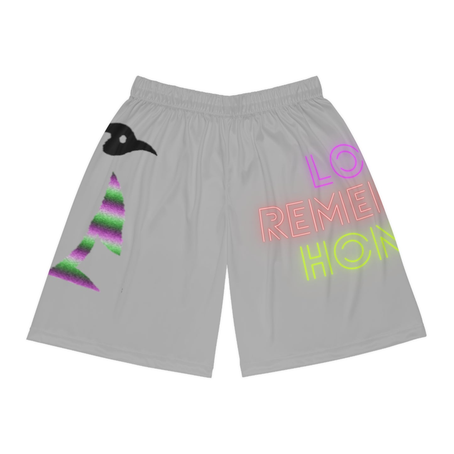 Basketball Shorts: Crazy Penguin World Logo Lite Grey