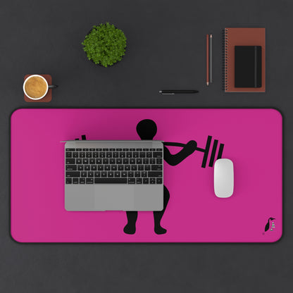 Desk Mat: Weightlifting Pink