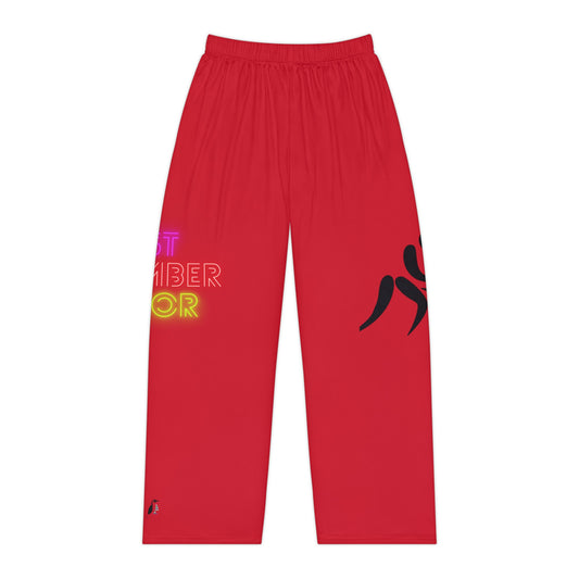 Pambabaeng Pajama Pants: Wrestling Dark Red 