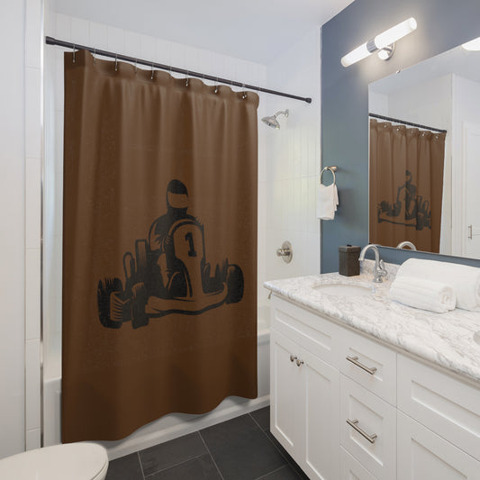 Shower Curtains: #1 Racing Brown