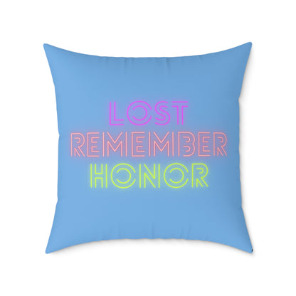 Spun Polyester Pillow: Dragons Lite Blue