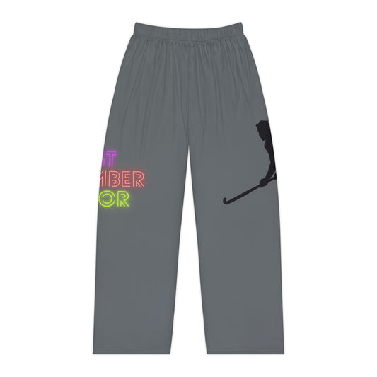 Pambabaeng Pajama Pants: Hockey Dark Grey