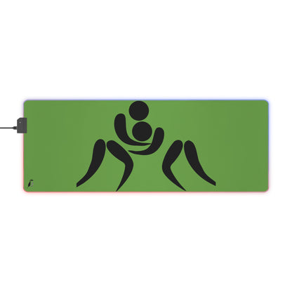 LED Gaming Mouse Pad: Wrestling Green