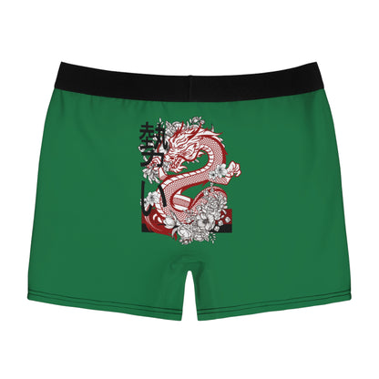 Men's Boxer Briefs: Dragons Dark Green