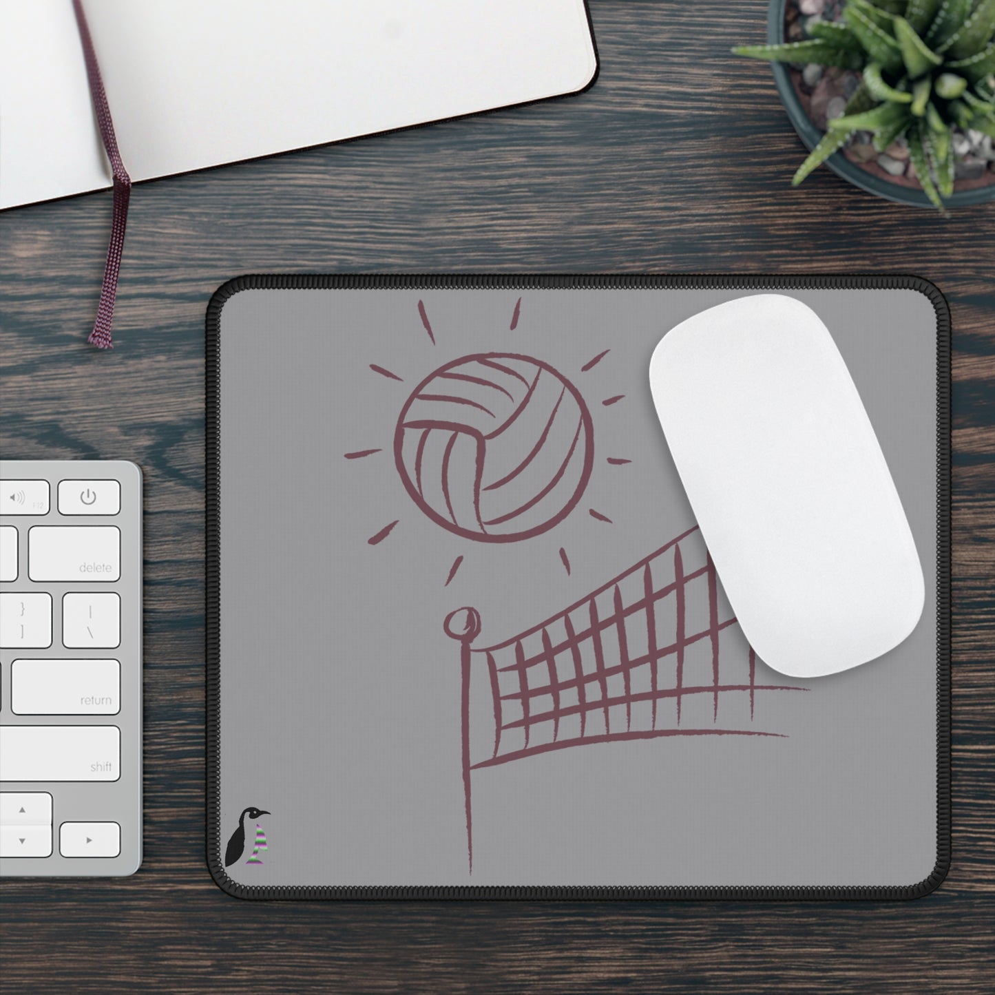 Gaming Mouse Pad: Volleyball Grey