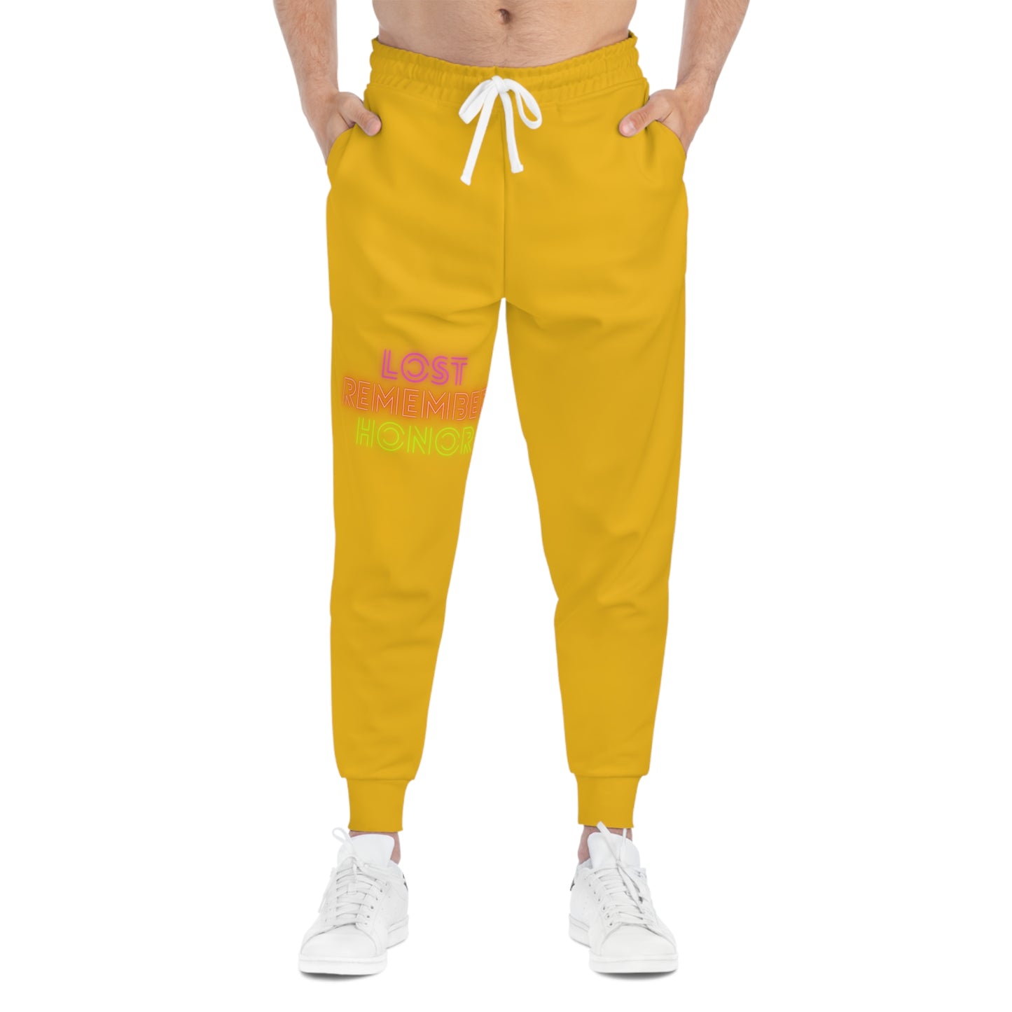 Athletic Joggers: Lost Remember Honor Yellow