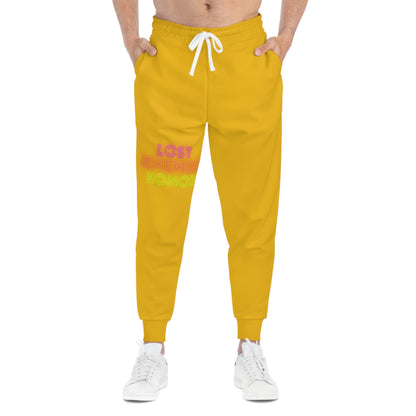 Athletic Joggers: Lost Remember Honor Yellow