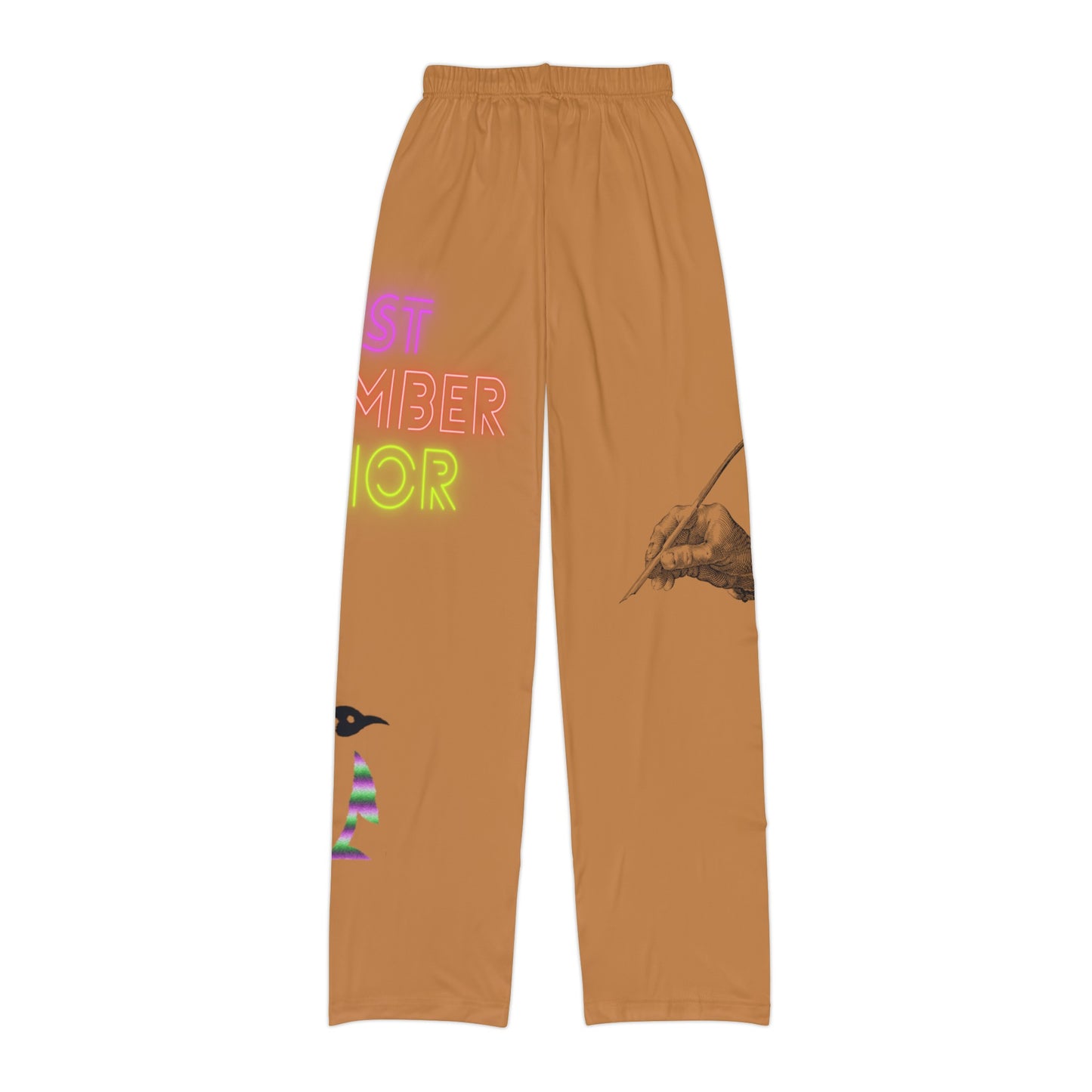 Kids Pajama Pants: Writing Lite Brown