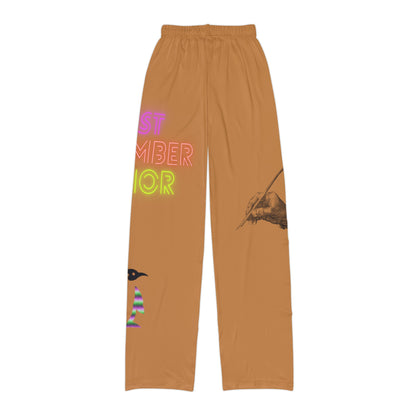 Kids Pajama Pants: Writing Lite Brown