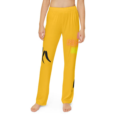 Kids Pajama Pants: Wrestling Yellow