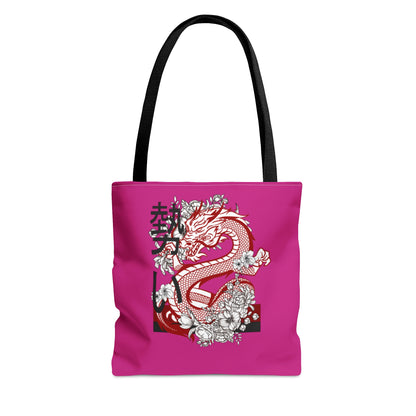 Tote Bag: Dragons Pink