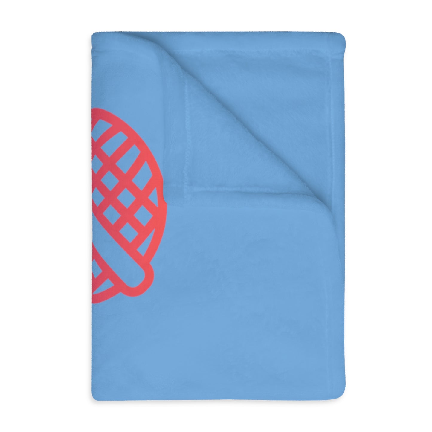 Velveteen Minky Blanket (Two-sided print): Music Lite Blue