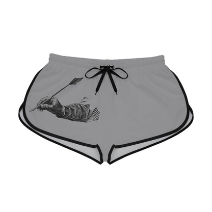 Women's Relaxed Shorts: Writing Grey