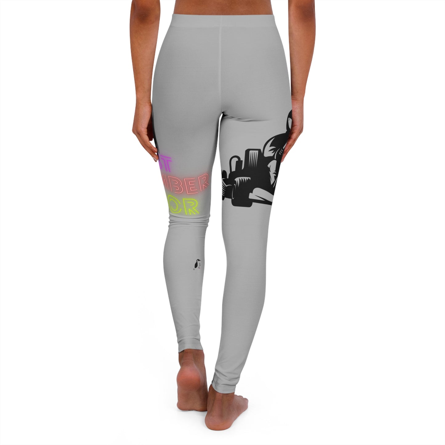 Women's Spandex Leggings: Racing Lite Grey