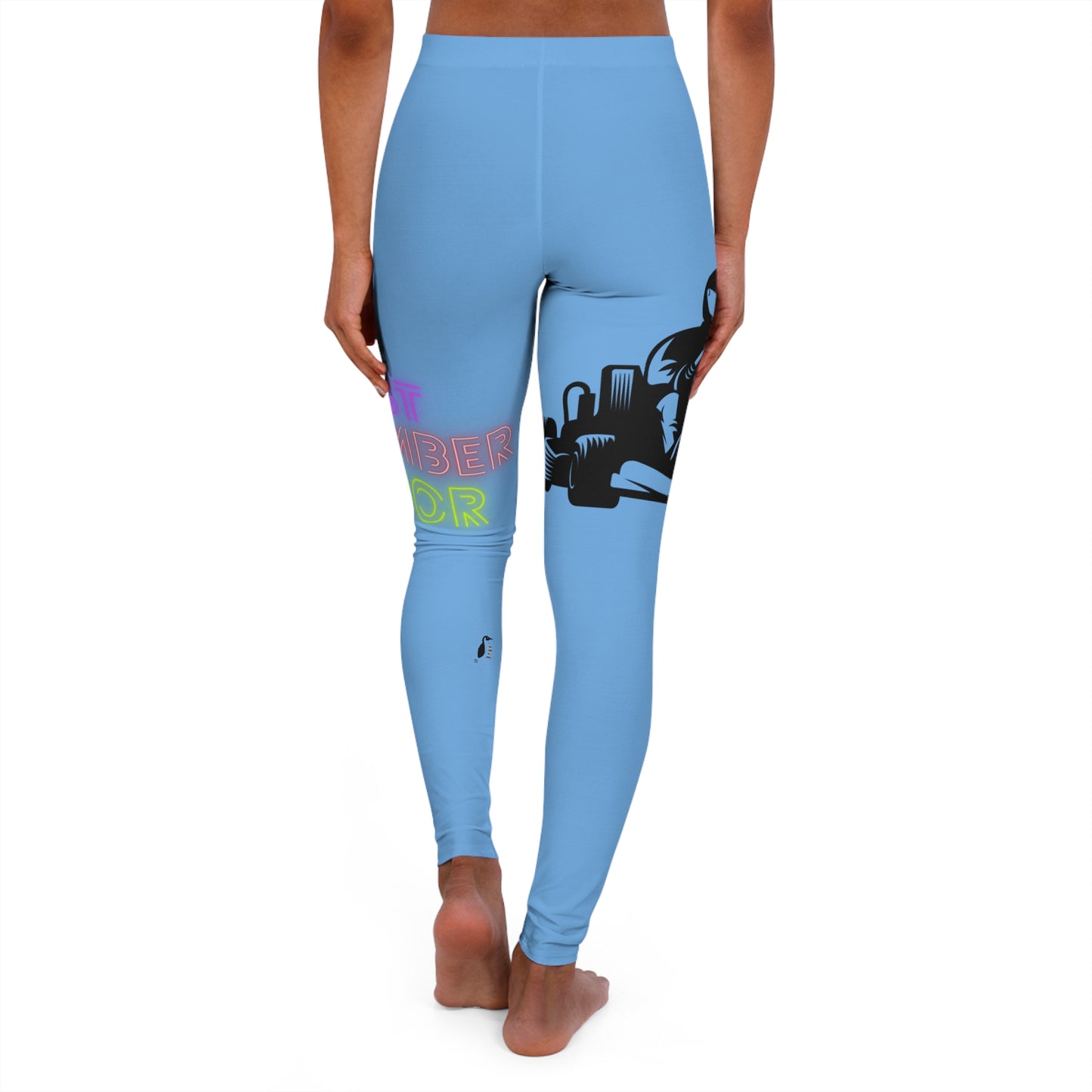 Women's Spandex Leggings: Racing Lite Blue