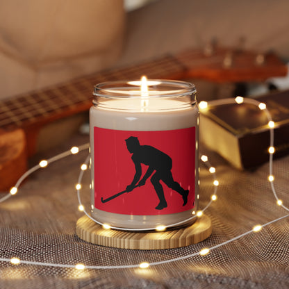 Scented Soy Candle, 9oz: Hockey Dark Red