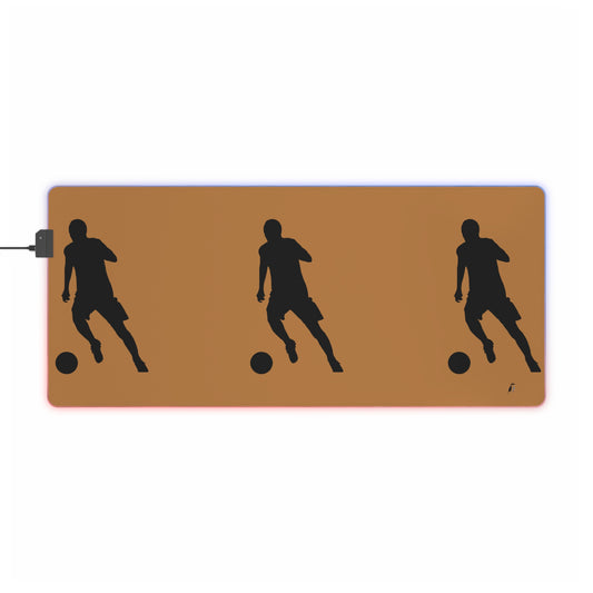 LED Gaming Mouse Pad: Soccer Lite Brown