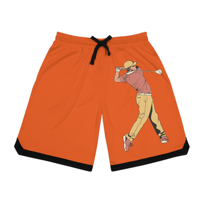 Basketball Rib Shorts: Golf Orange