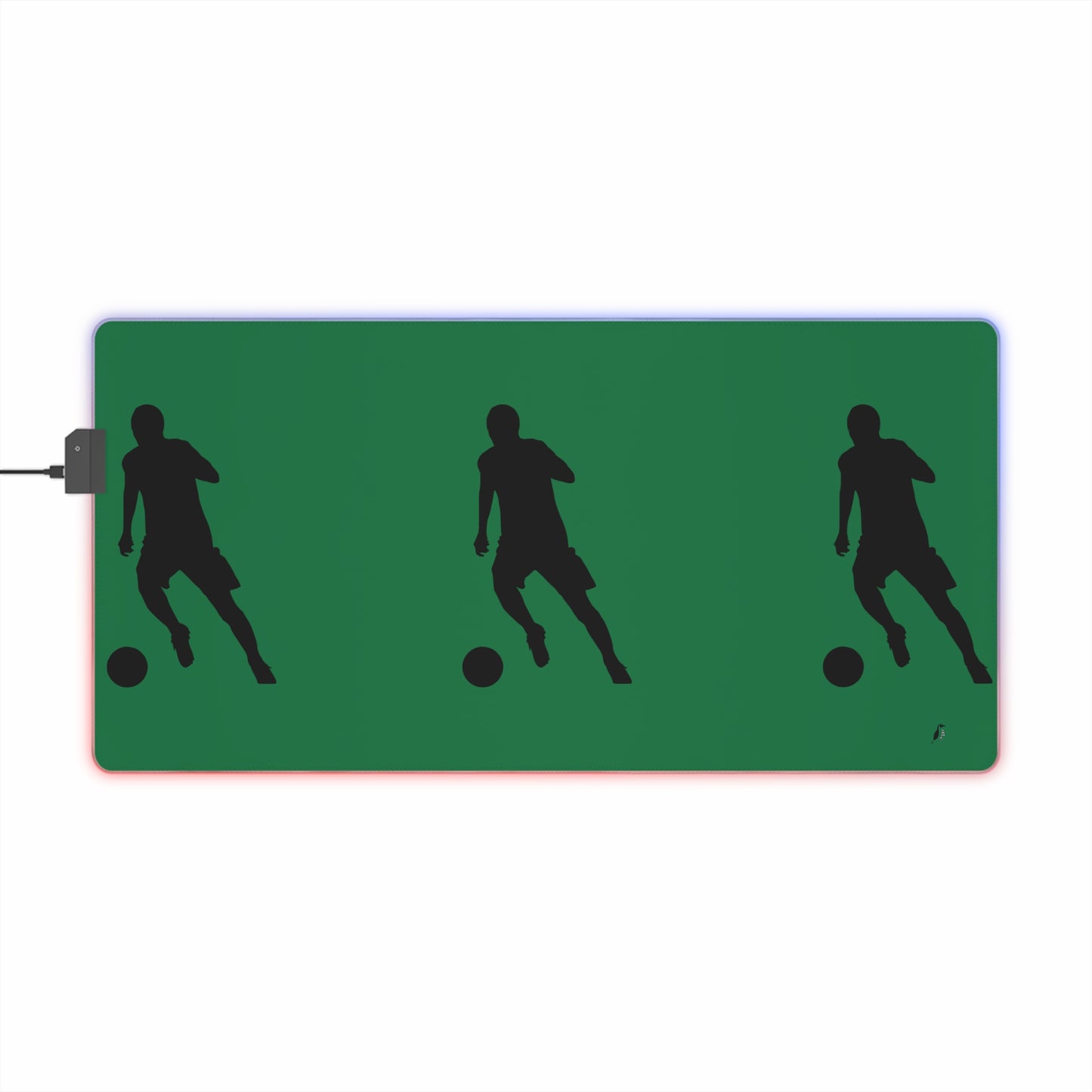 LED Gaming Mouse Pad: Soccer Dark Green