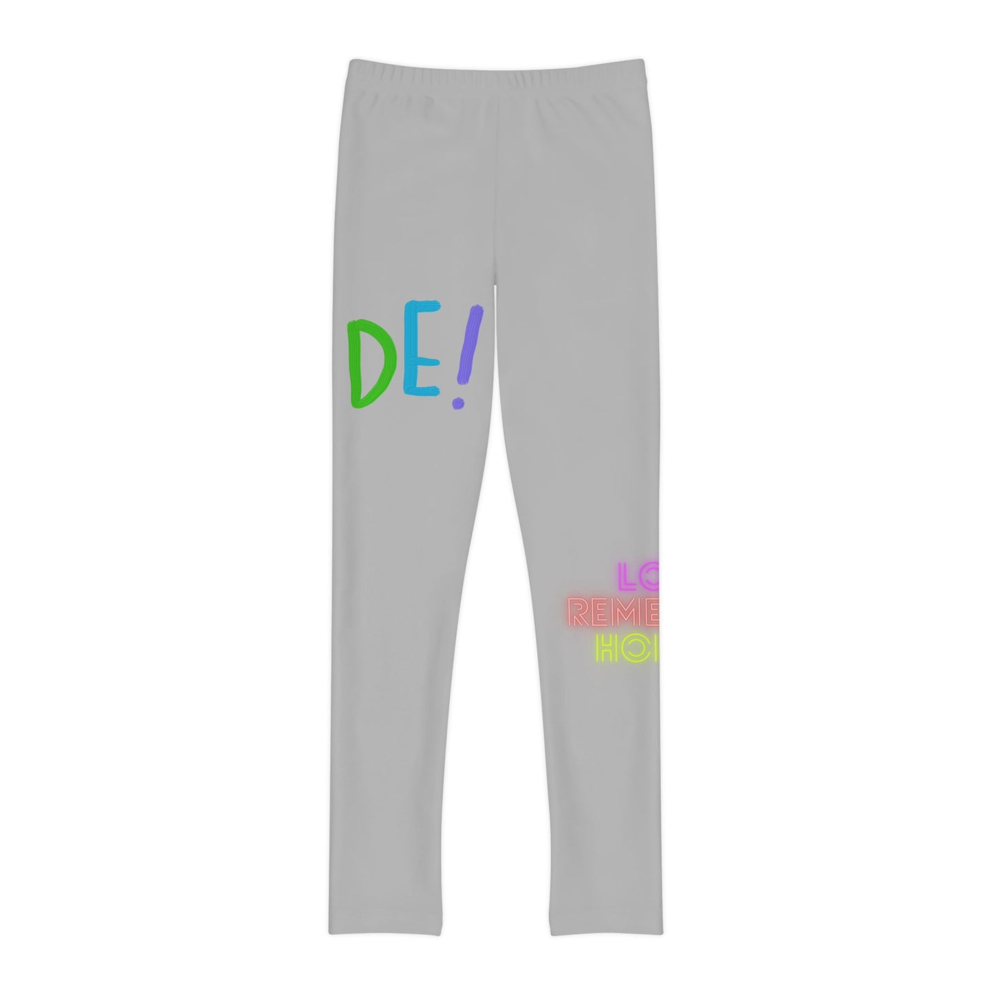 Youth Full-Length Leggings: LGBTQ Pride Lite Grey