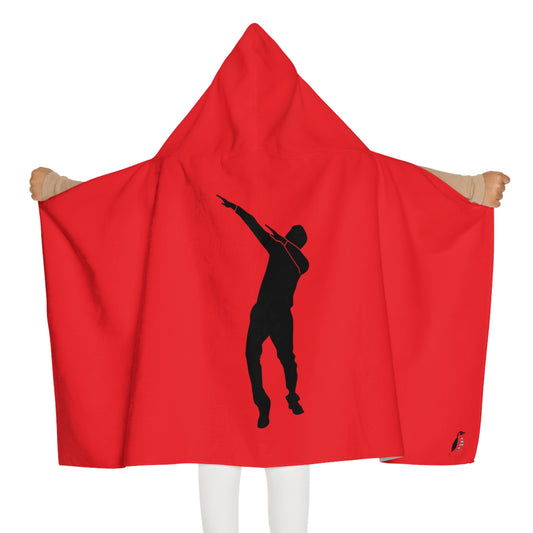 Youth Hooded Towel: Dance Red