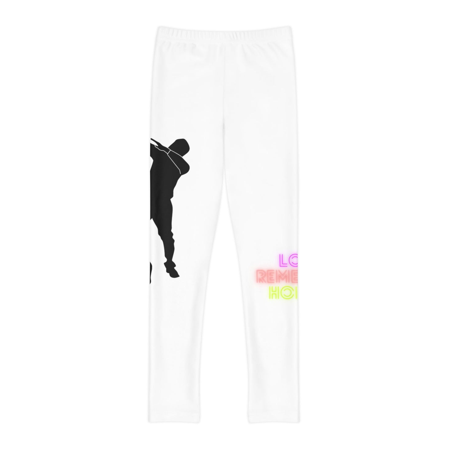 Youth Full-Length Leggings: Dance White