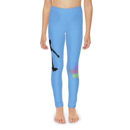 Youth Full-Length Leggings: Skateboarding Lite Blue