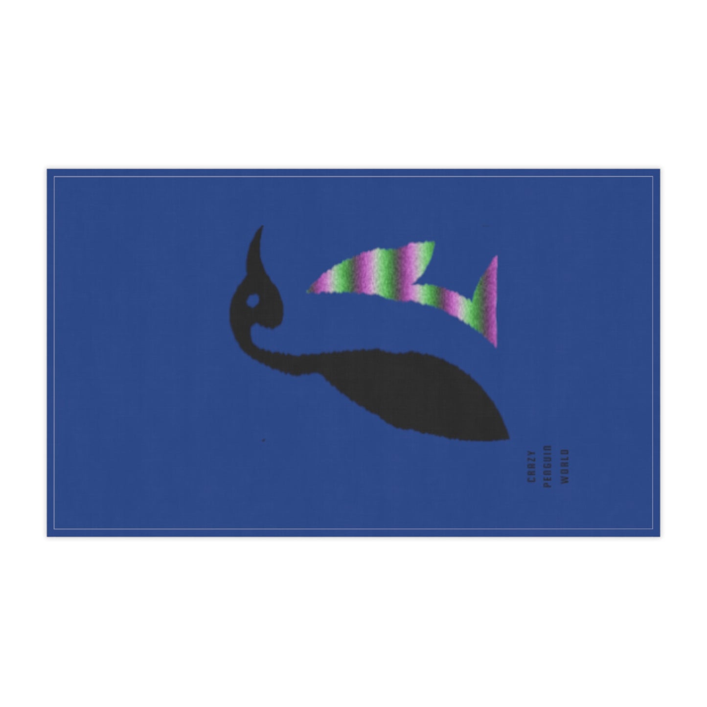 Kitchen Towel: Crazy Penguin World Logo Dark Blue