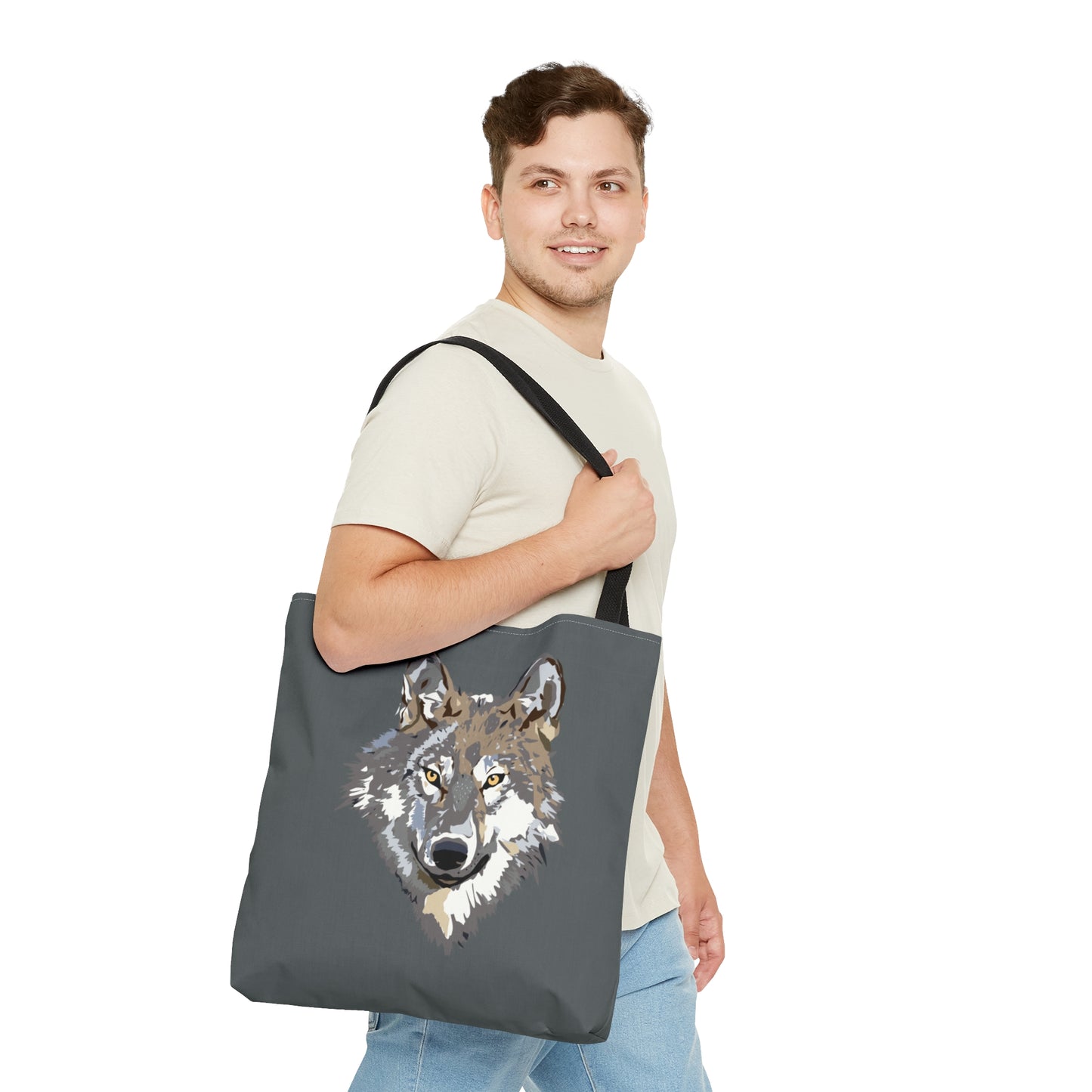 Tote Bag: Wolves Dark Grey