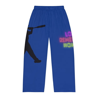 Men's Pajama Pants: Baseball Dark Blue