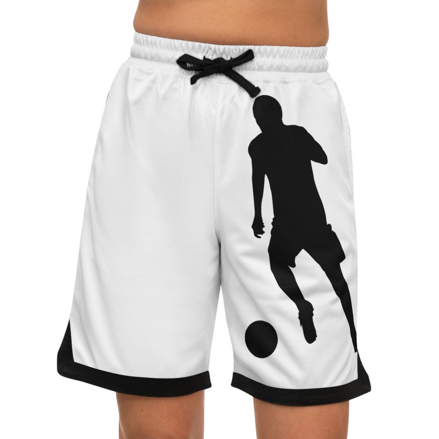 Basketball Rib Shorts: Soccer White