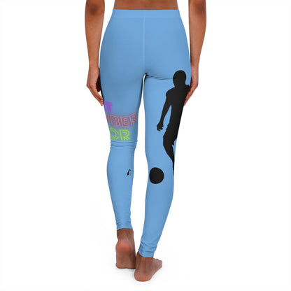 Women's Spandex Leggings: Soccer Lite Blue