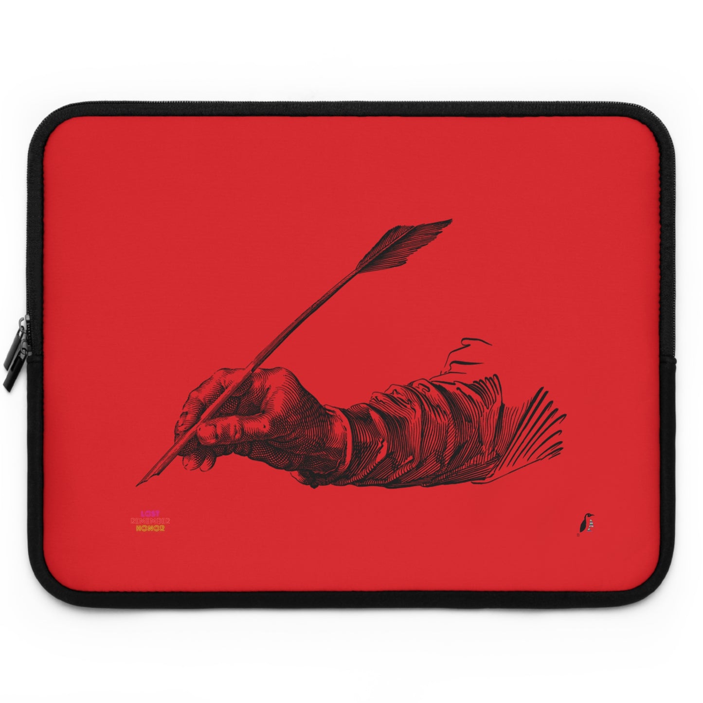 Laptop Sleeve: Writing Red