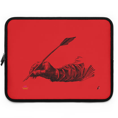 Laptop Sleeve: Writing Red