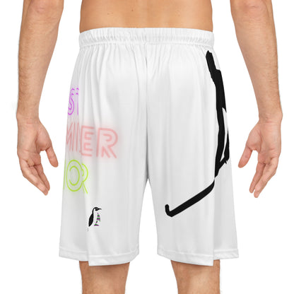 Basketball Shorts: Hockey White