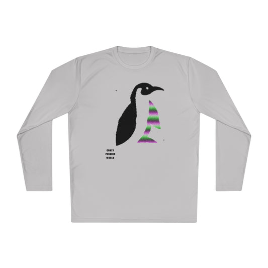 Lightweight Long Sleeve Tee: Crazy Penguin World Logo #1