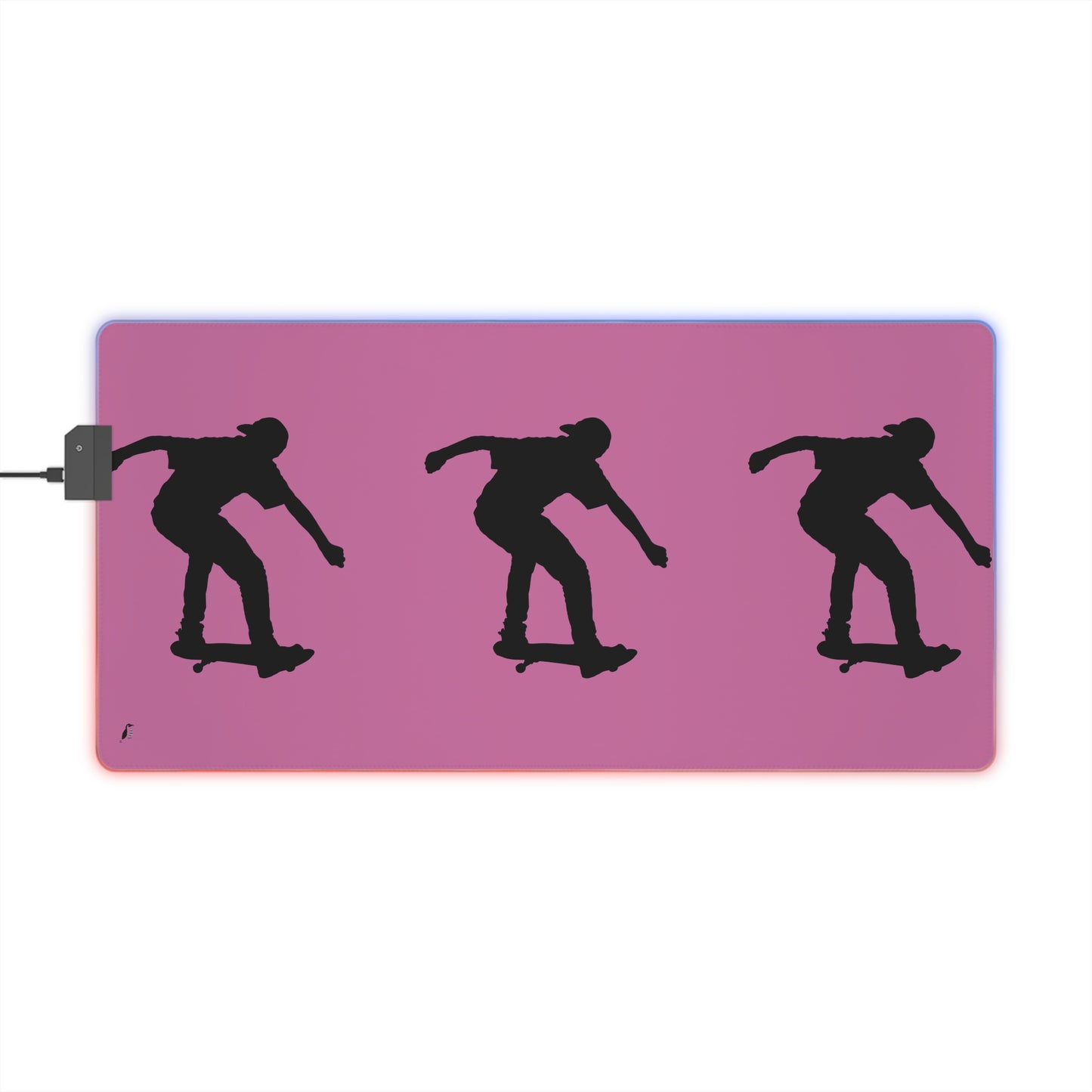 LED Gaming Mouse Pad: Skateboarding Lite Pink