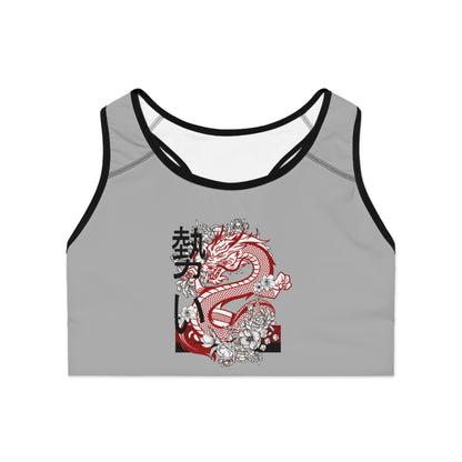 Sports Bra: Dragons Lite Grey