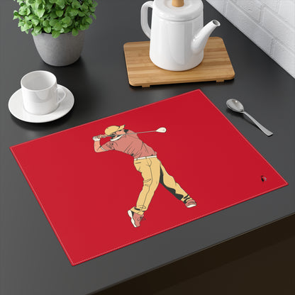 Placemat, 1pc: Golf Dark Red