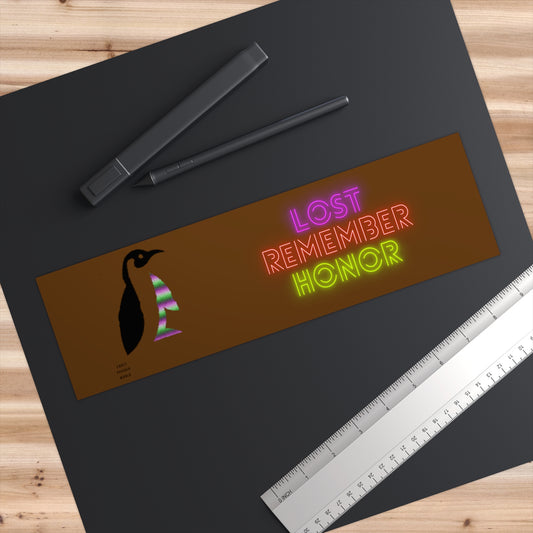 Bumper Stickers: Crazy Penguin World Logo Brown