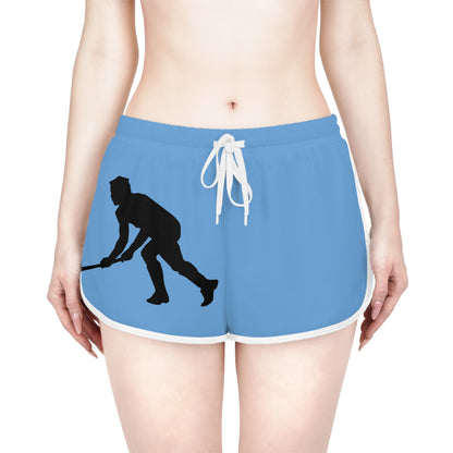 Women's Relaxed Shorts: Hockey Lite Blue