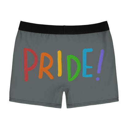 Men's Boxer Briefs: LGBTQ Pride Dark Grey