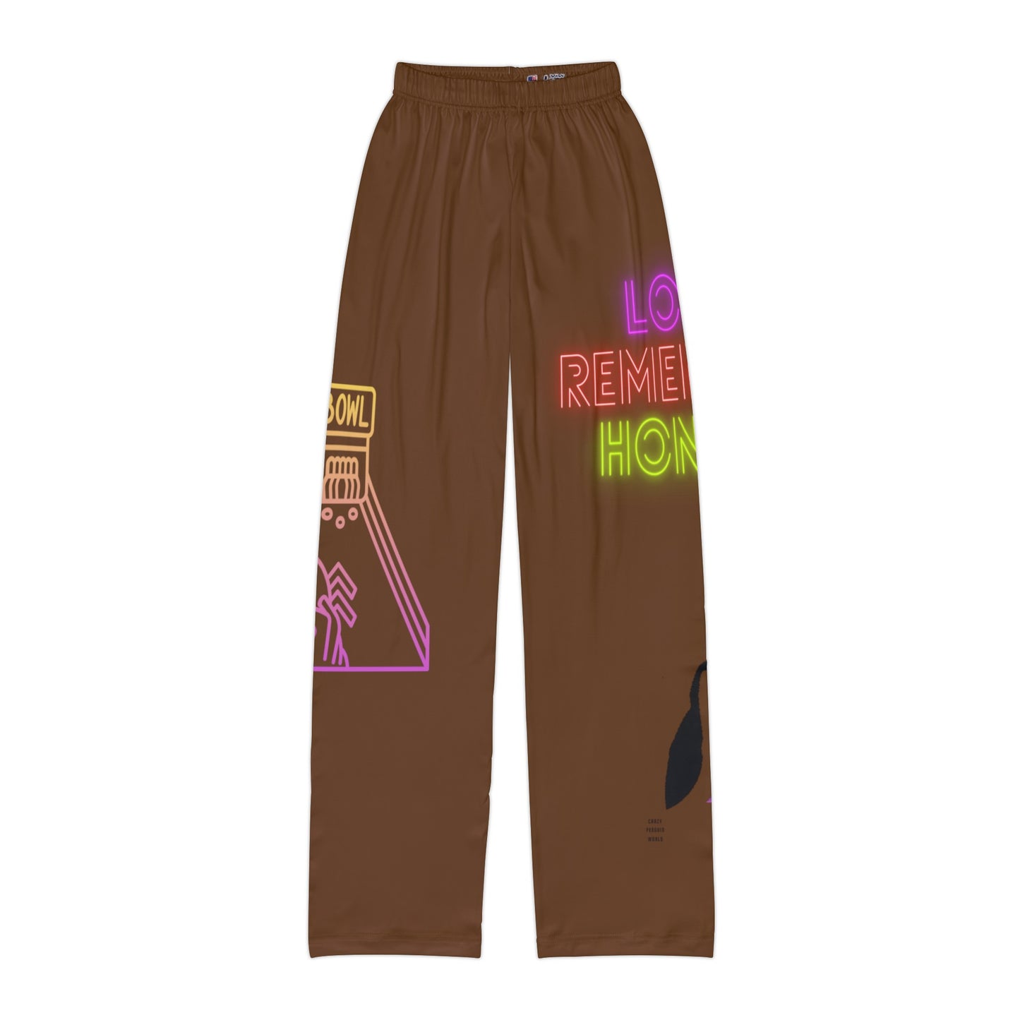 Kids Pajama Pants: Bowling Brown