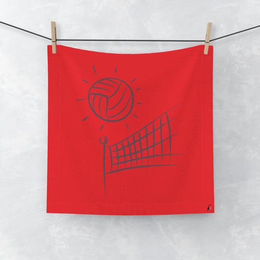 Face Towel: Volleyball Red