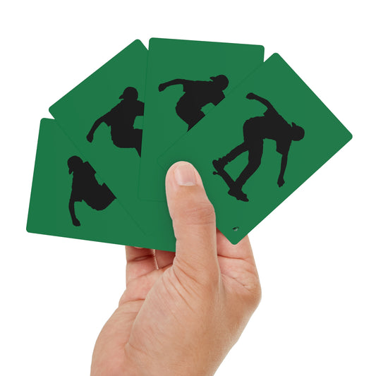 Poker Cards: Skateboarding Dark Green
