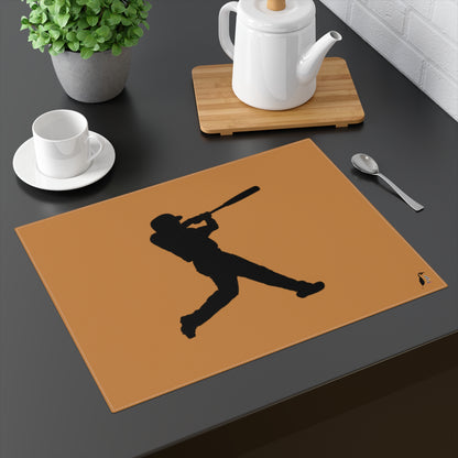 Placemat, 1pc: Baseball Lite Brown