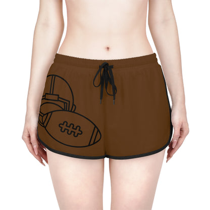 Women's Relaxed Shorts: Football Brown